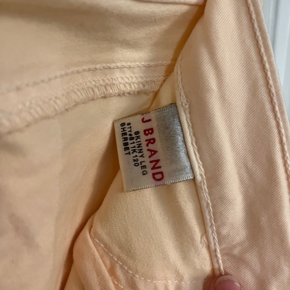 Like-New J Brand Skinny Jeans, Peach, Size 27 - Picture 5 of 6